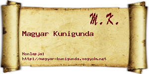 Magyar Kunigunda névjegykártya