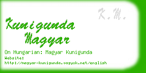 kunigunda magyar business card